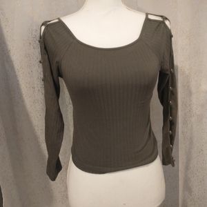 Suzette long sleeve crop top